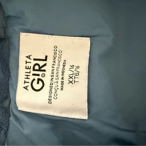 Athleta girl cool days down puffer jacket. EUC size 16 - Picture 4 of 5